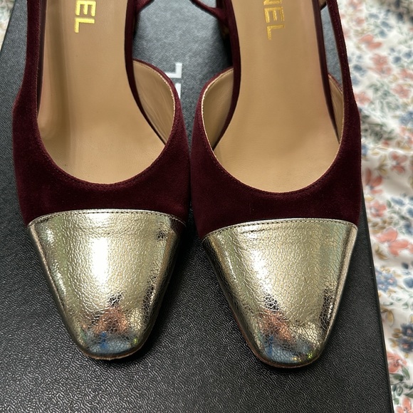 100% Authentic Chanel G31318 Sling backs heels classic style - Picture 4 of 5